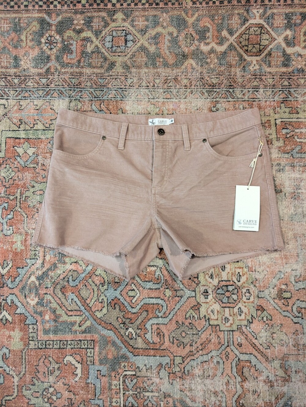 NWT Carve Designs Women's Mauve Corduroy Cutoff Shorts